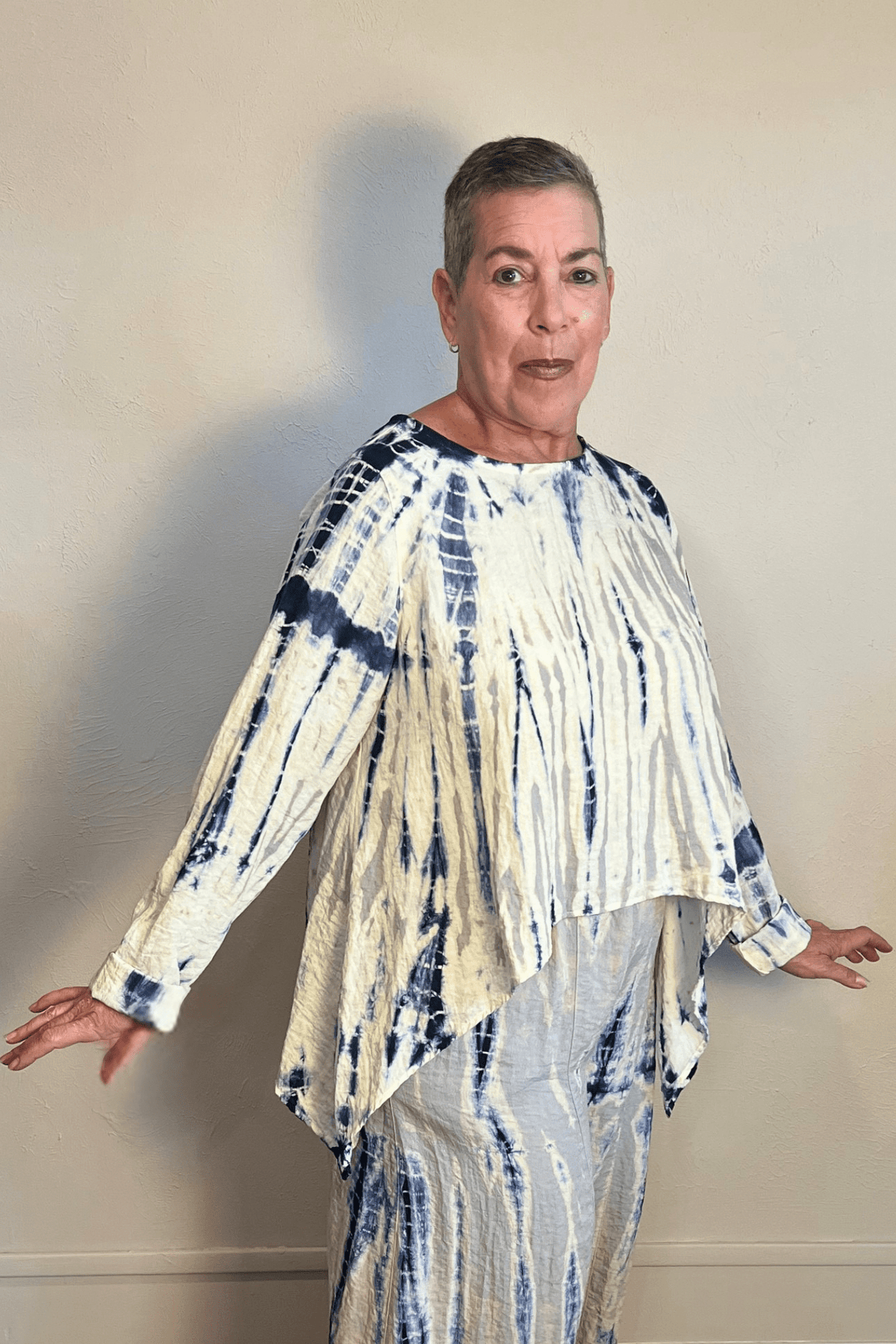 Tie-Dye Asymmetrical Topper