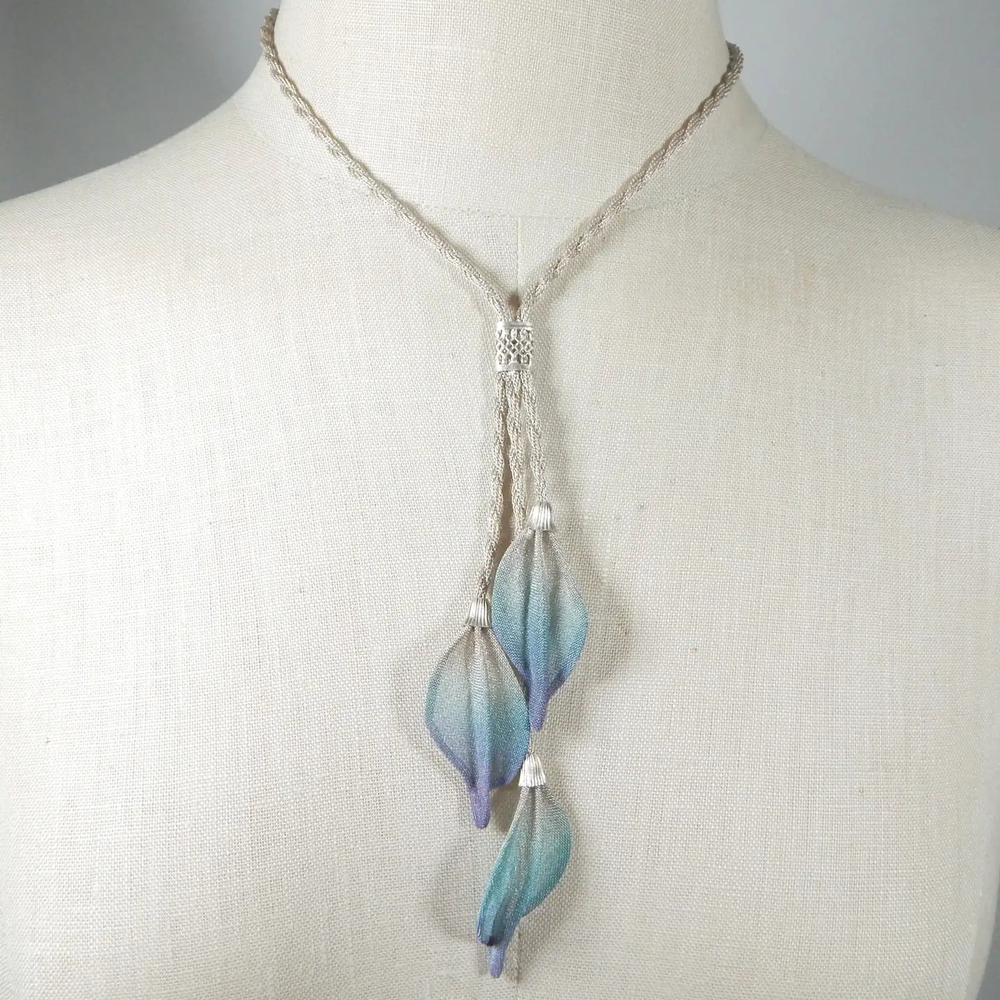 Triple Birch Leaf Necklace