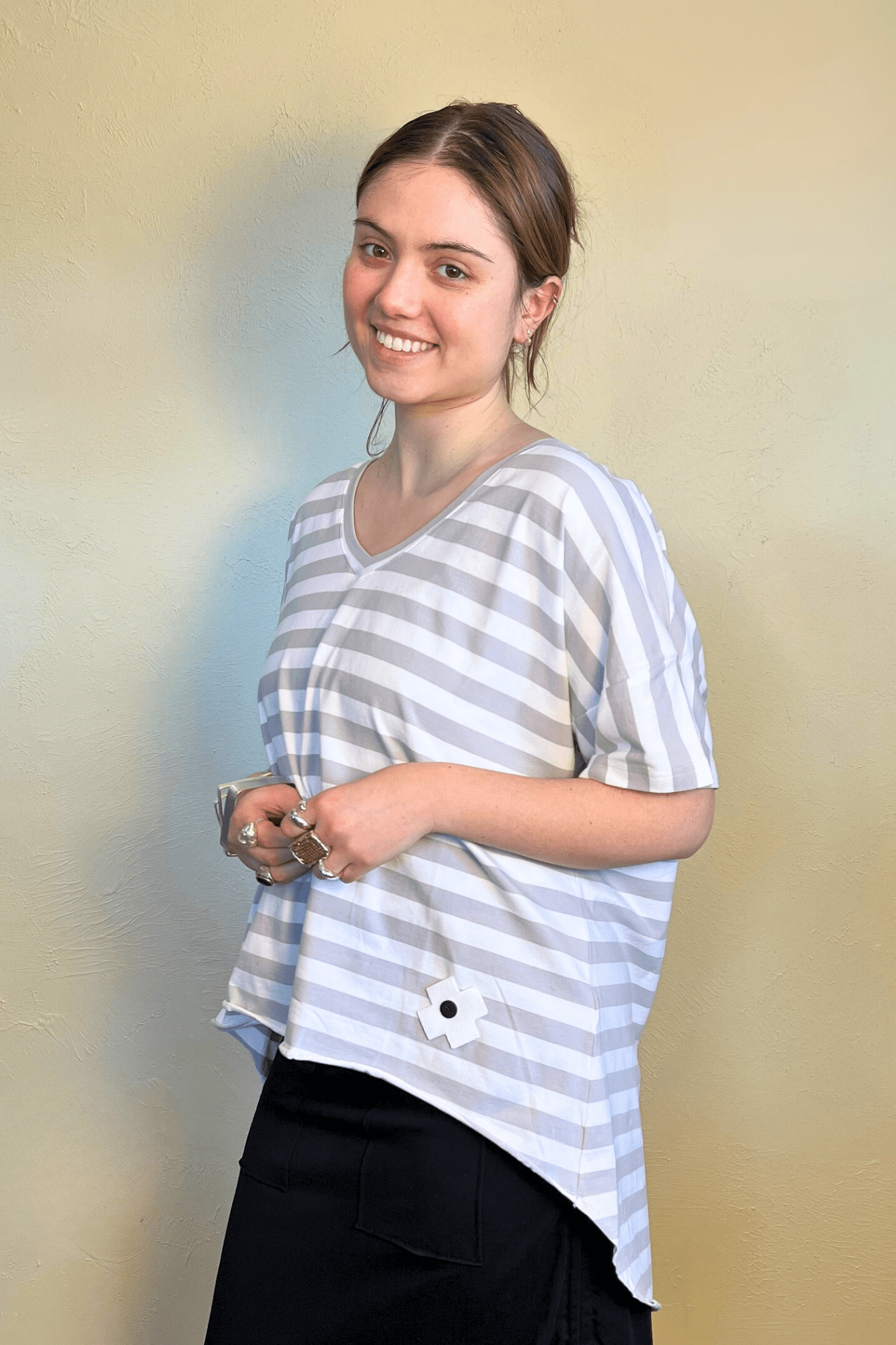 T Shirt - Cement Stripe