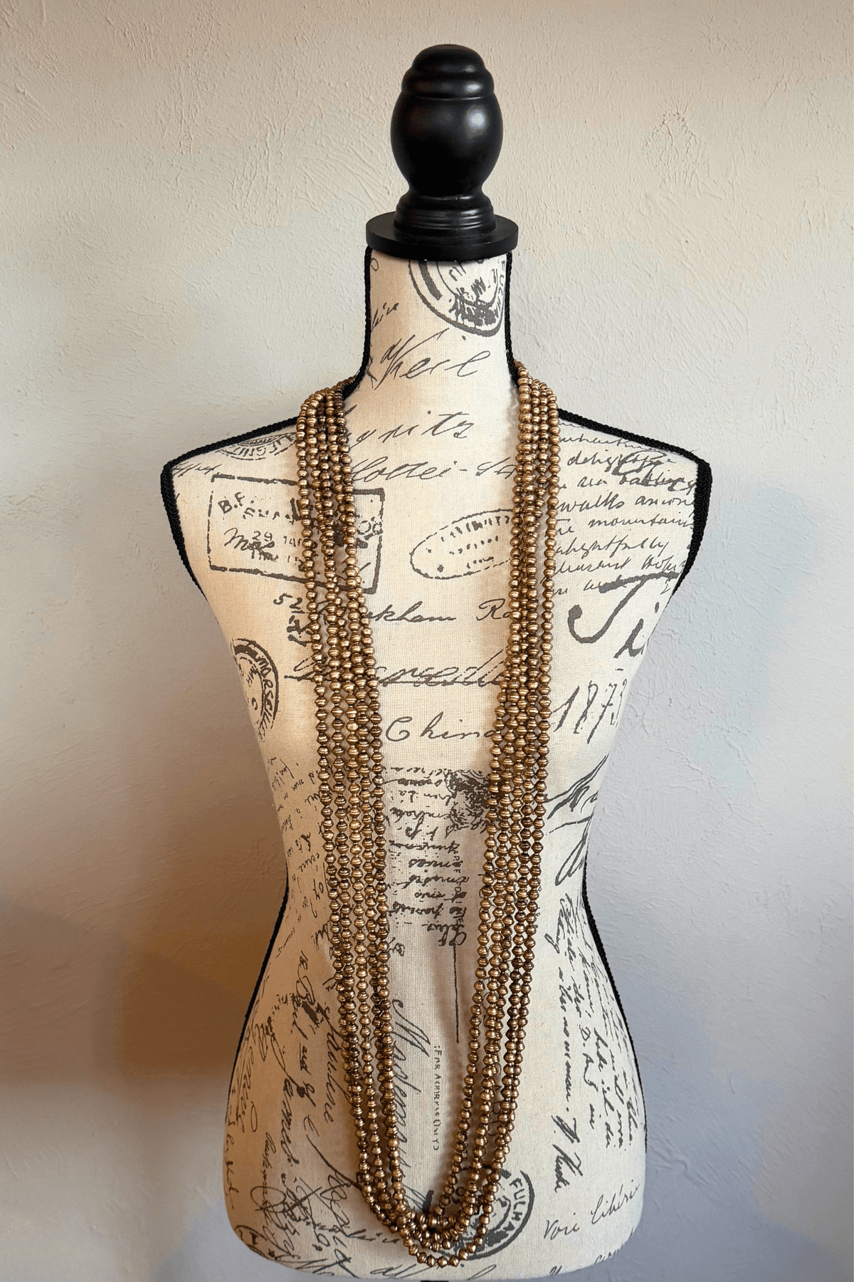 Jianhui 5 Strand UFO Bead Necklace styled in Gold, Silver, and Autumn