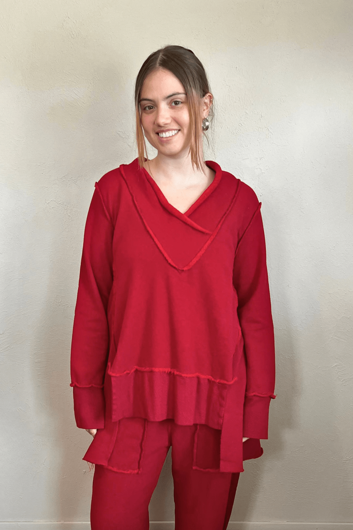 Terry V-Neck Top
