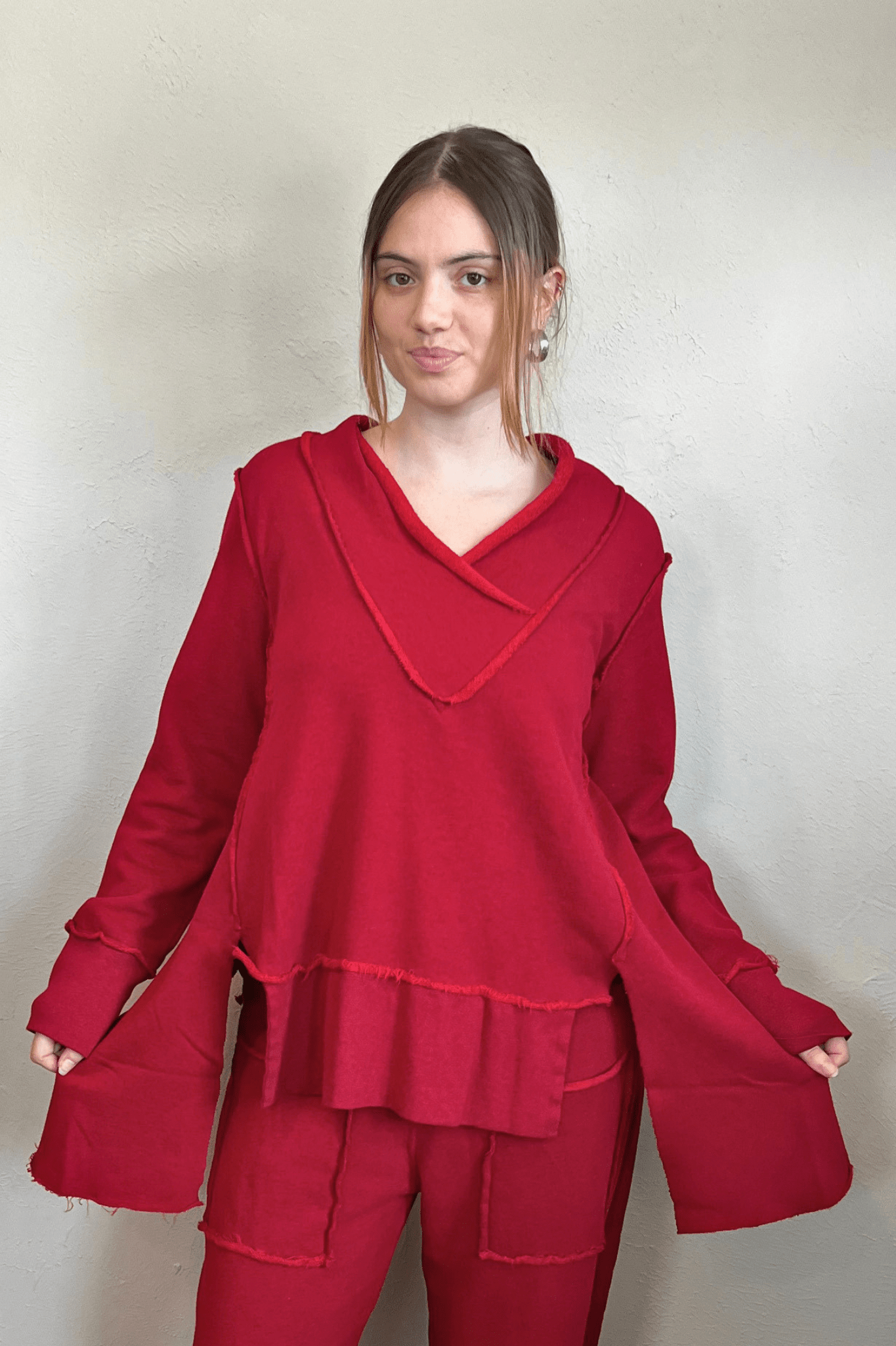 Terry V-Neck Top