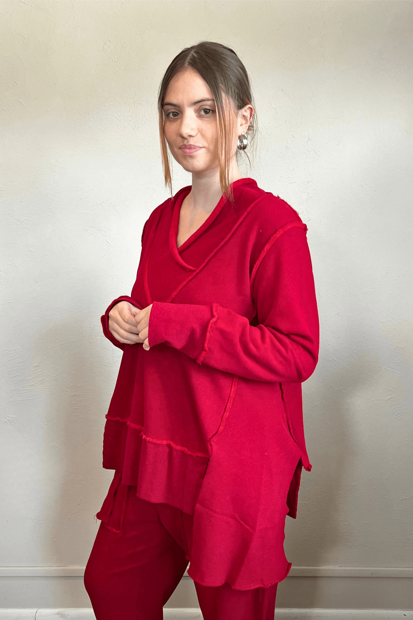 Terry V-Neck Top