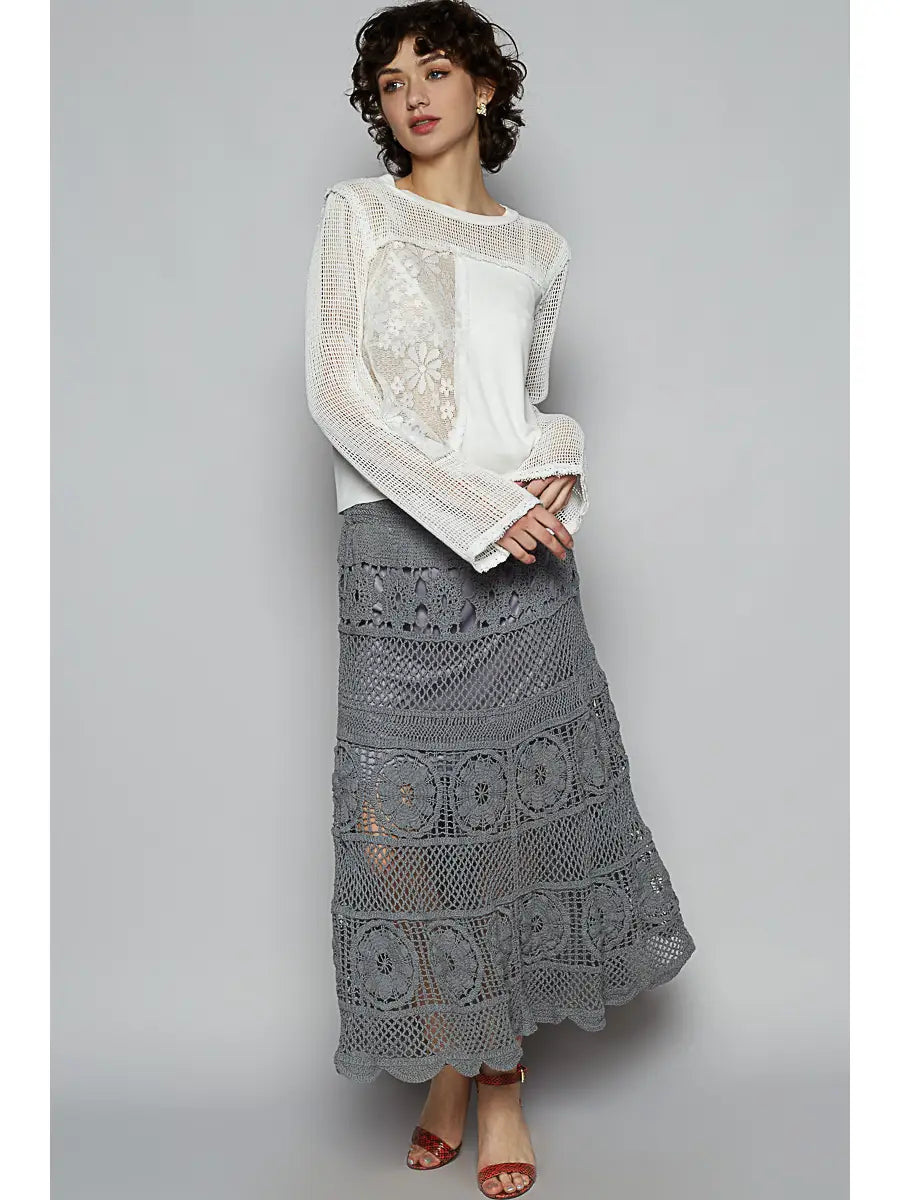 Varied Stitch Crochet Skirt