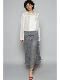 Varied Stitch Crochet Skirt