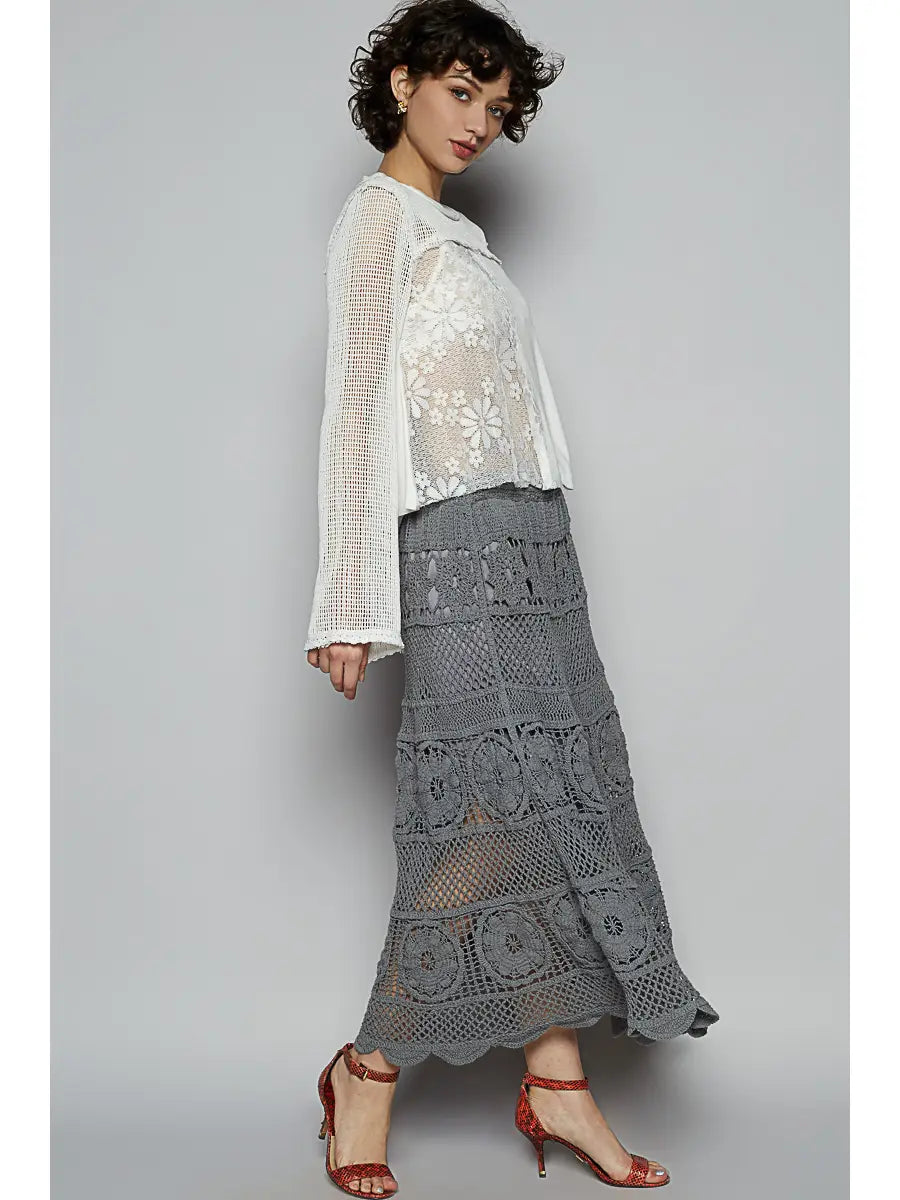 Varied Stitch Crochet Skirt