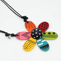 Vibrant Garden Flower Necklace