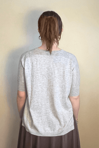 V-Neck Short Sleeve Sweater