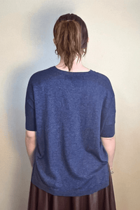 V-Neck Short Sleeve Sweater