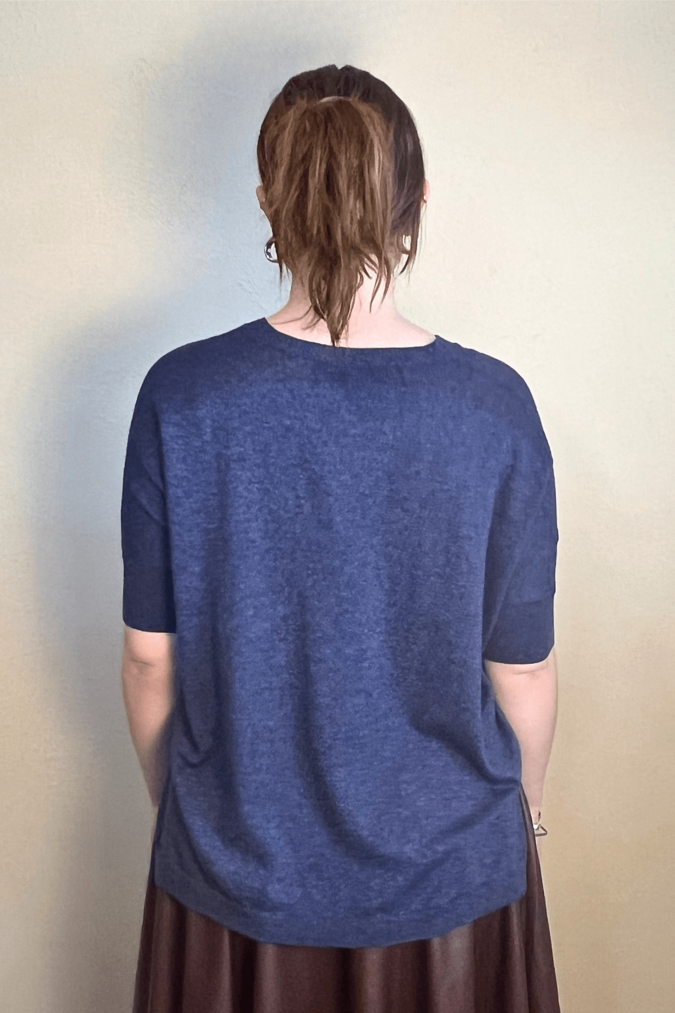 V-Neck Short Sleeve Sweater