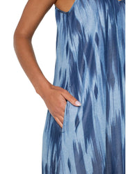 Spaghetti Strap Maxi w/ Pockets (Watercolor)