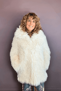 Winter White Faux Fur Coat