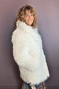 Winter White Faux Fur Coat
