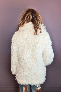 Winter White Faux Fur Coat