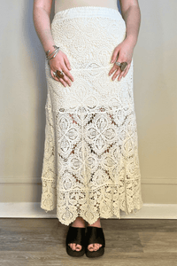 Crochet Knit Varied Pattern Skirt