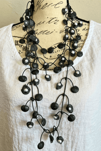 White Pearl Rubber Necklace