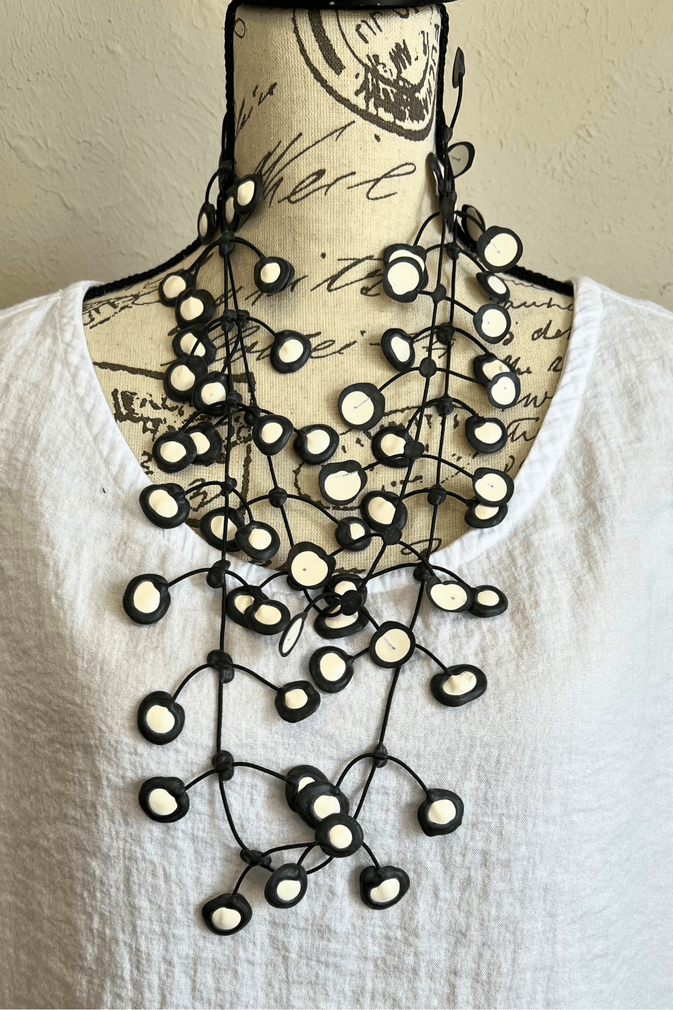 Black And White Pop Rubber Necklace