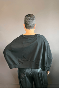 The Wide ShortShort Sweatshirt (Black)