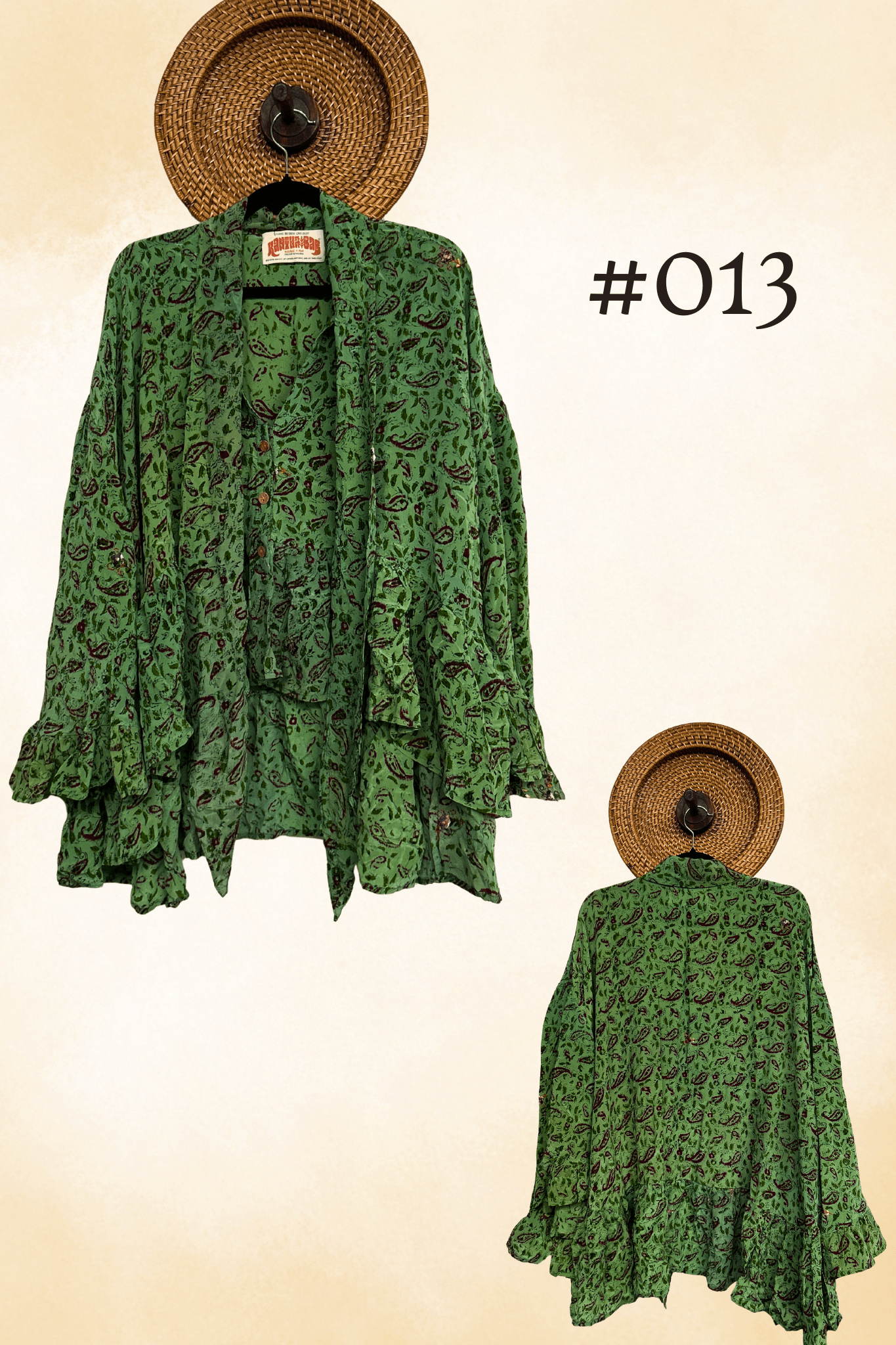 Crepe Sari Wild Rose Top