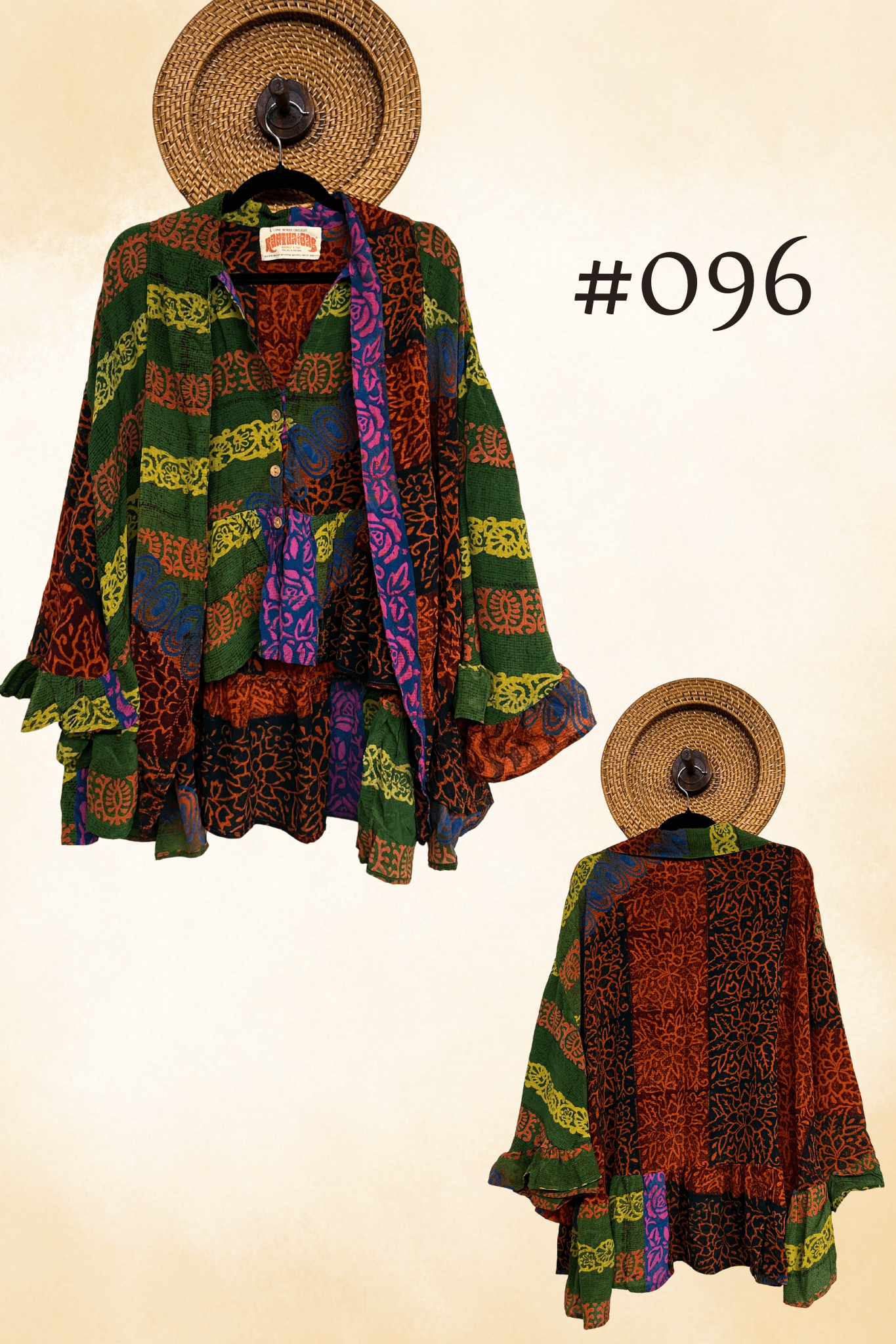 Crepe Sari Wild Rose Top