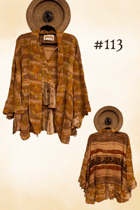 Crepe Sari Wild Rose Top