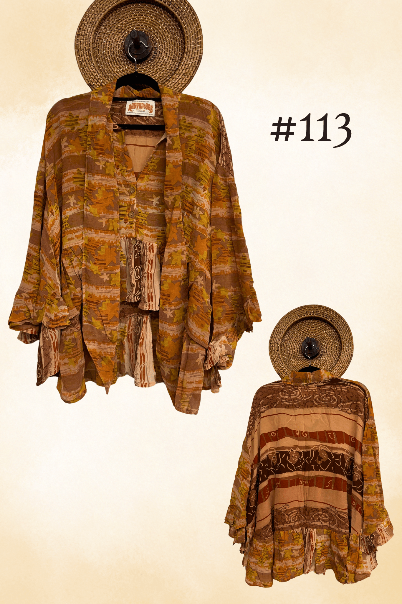Crepe Sari Wild Rose Top
