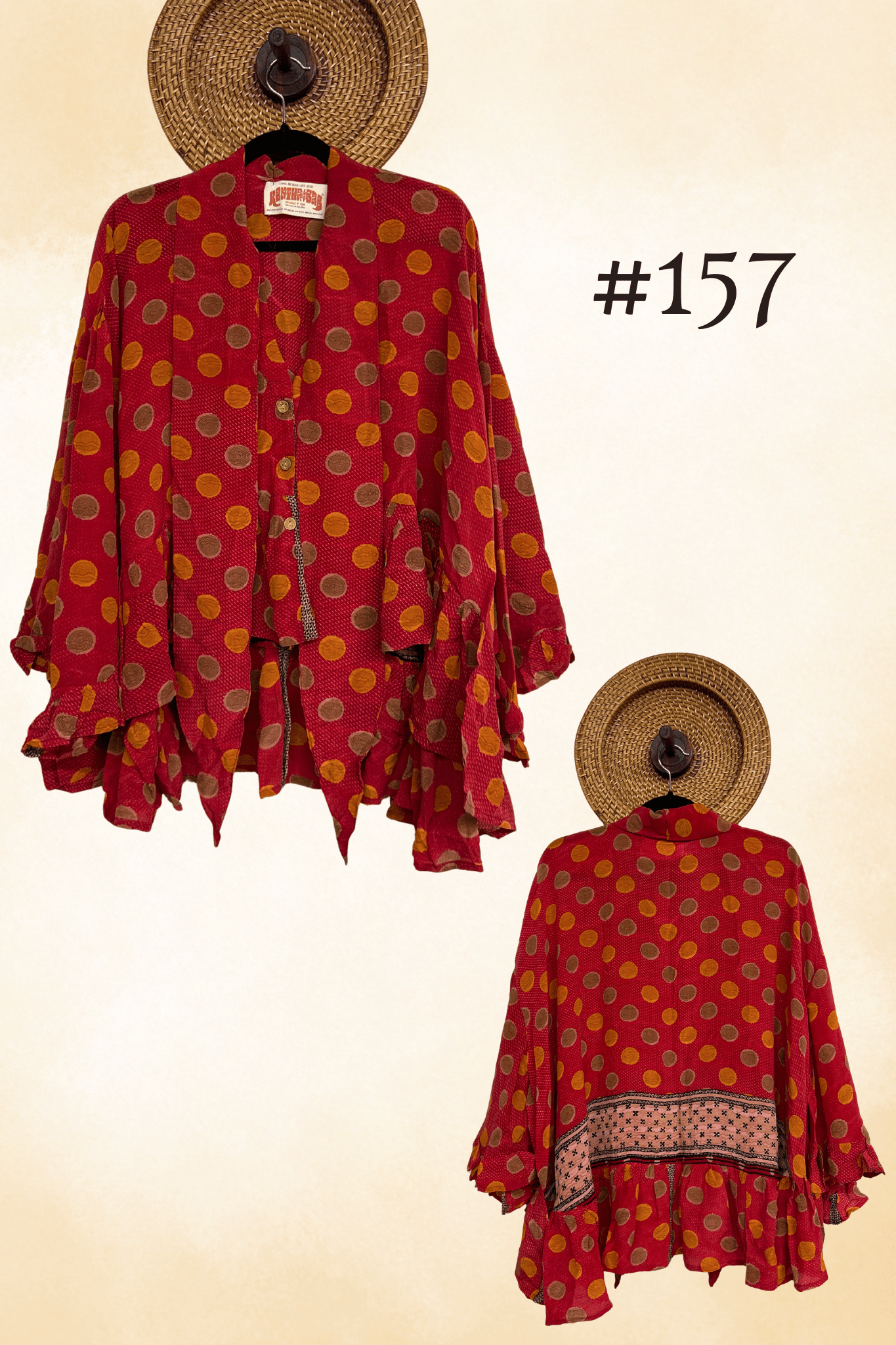 Crepe Sari Wild Rose Top