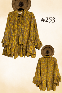 Crepe Sari Wild Rose Top