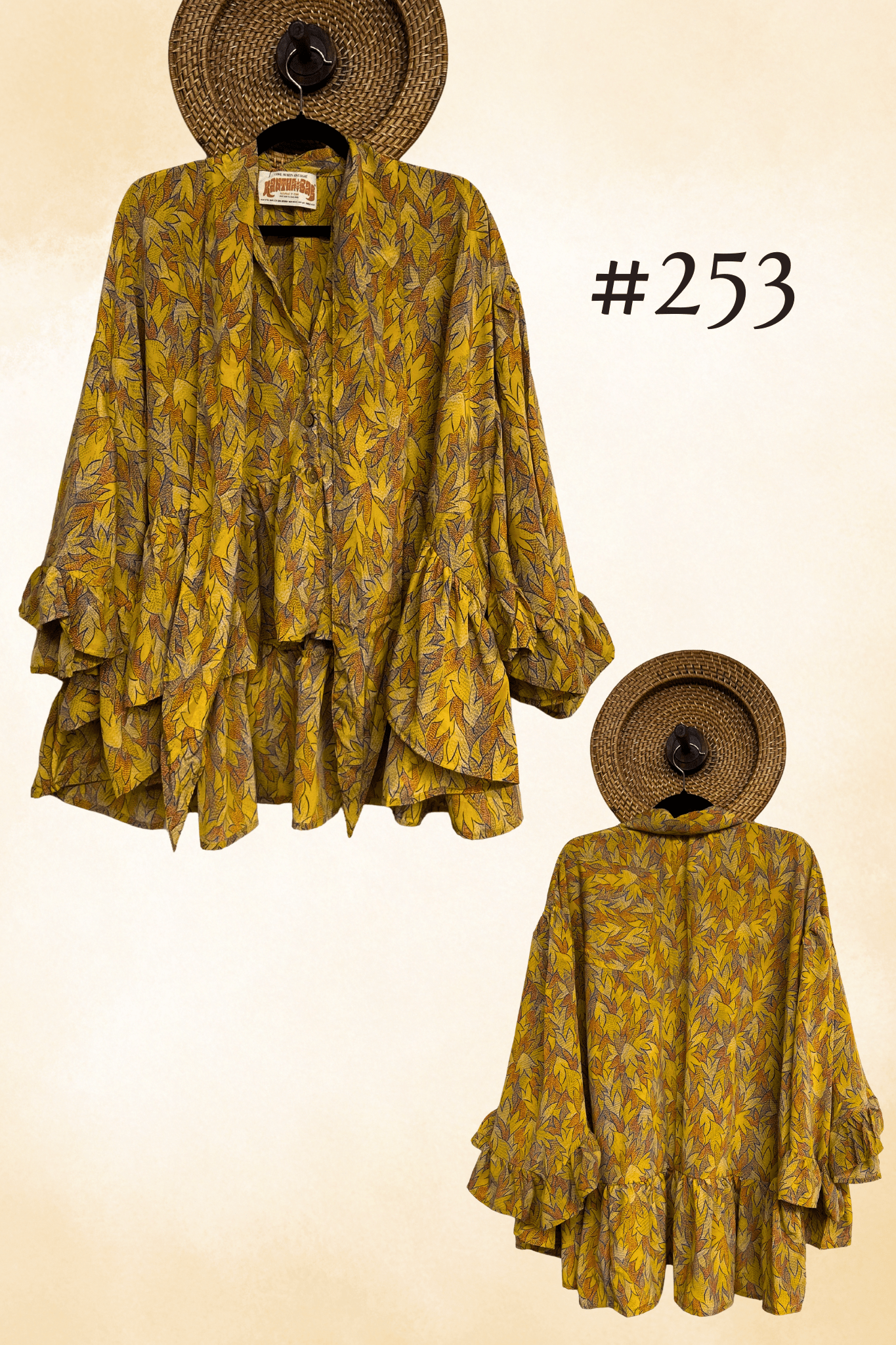 Crepe Sari Wild Rose Top