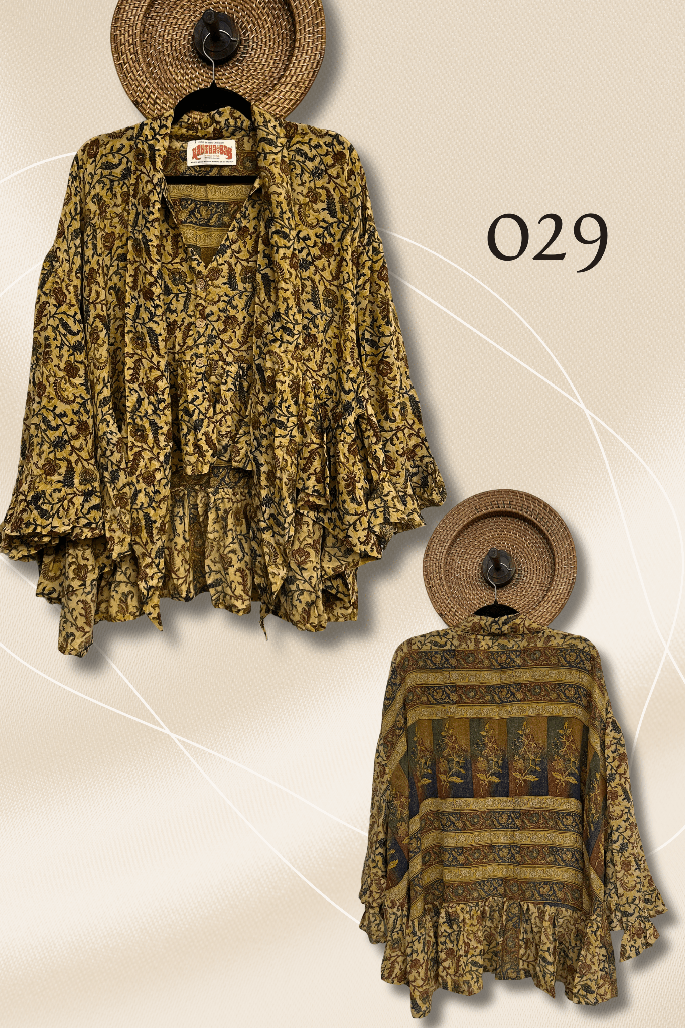 Crepe Sari Wild Rose Top