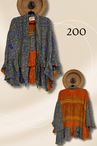 Crepe Sari Wild Rose Top