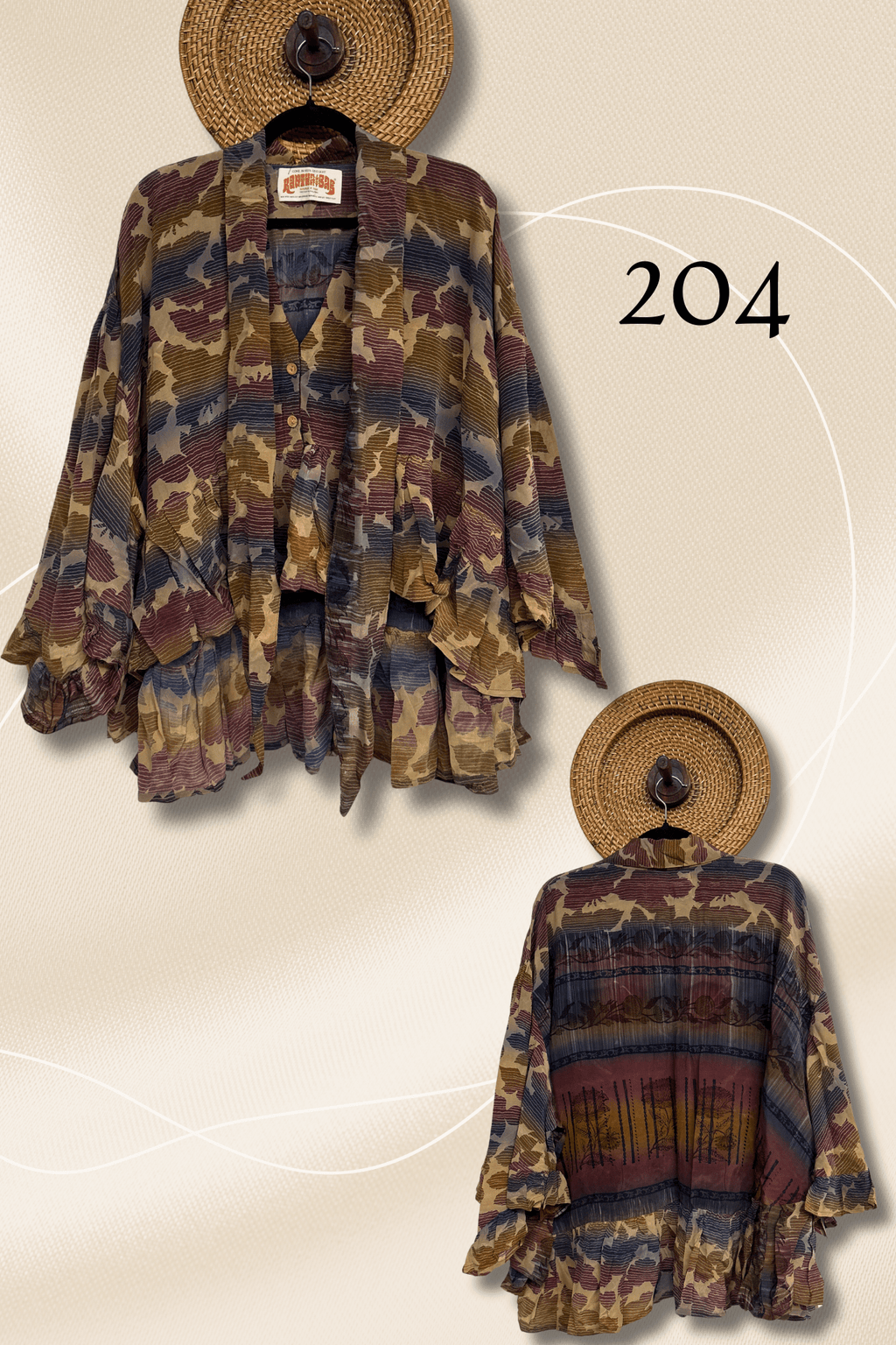 Crepe Sari Wild Rose Top