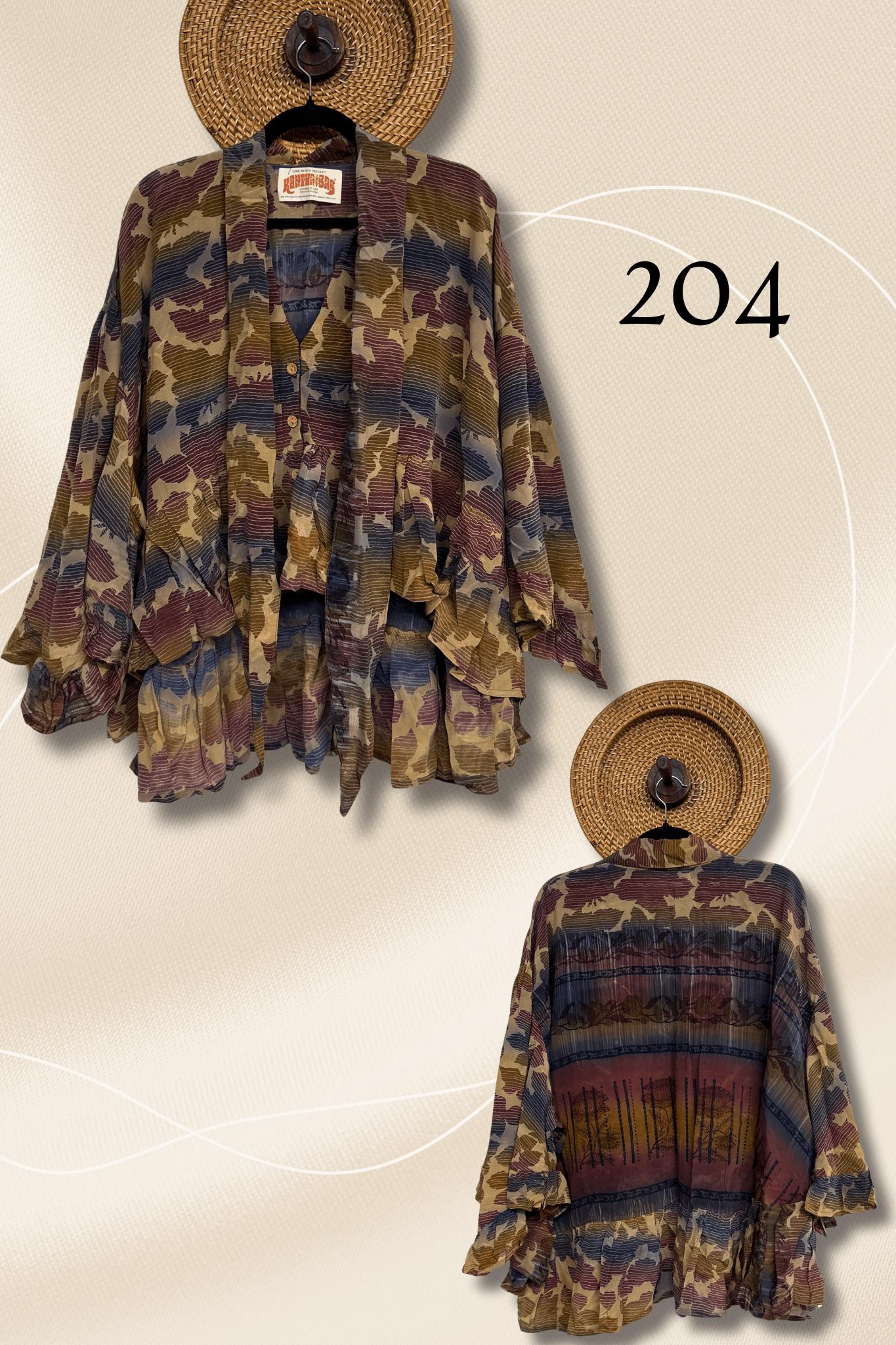 Crepe Sari Wild Rose Top