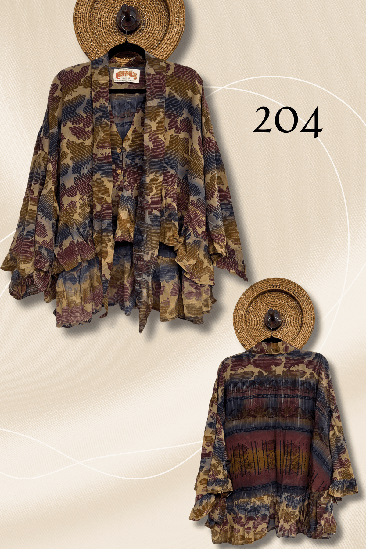 Crepe Sari Wild Rose Top