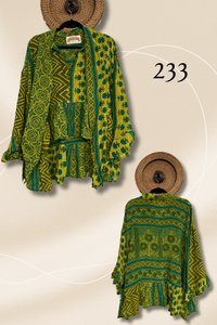 Crepe Sari Wild Rose Top
