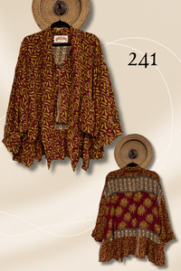 Crepe Sari Wild Rose Top