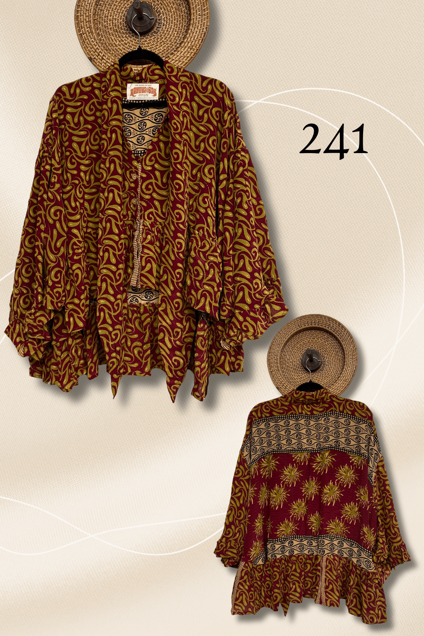 Crepe Sari Wild Rose Top