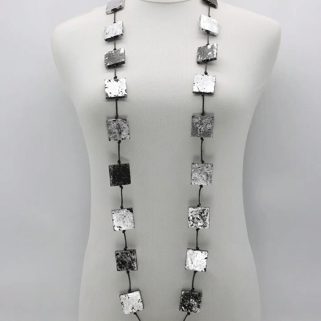 Wooden Square Necklace