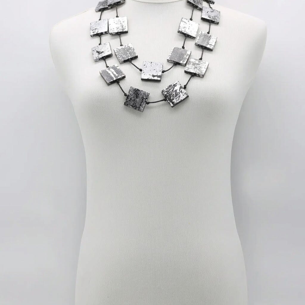 Wooden Square Necklace