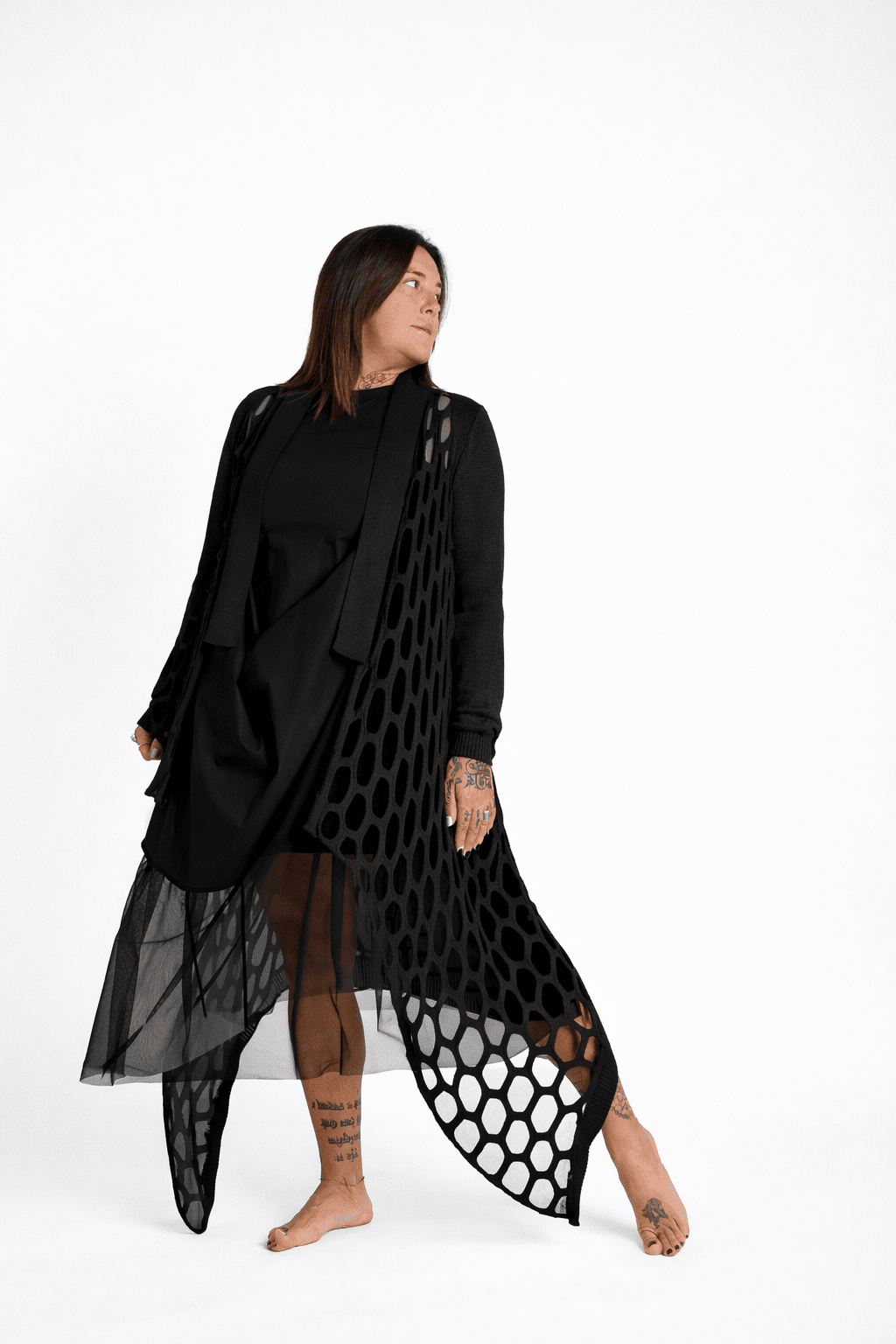 Long Holey Cardi