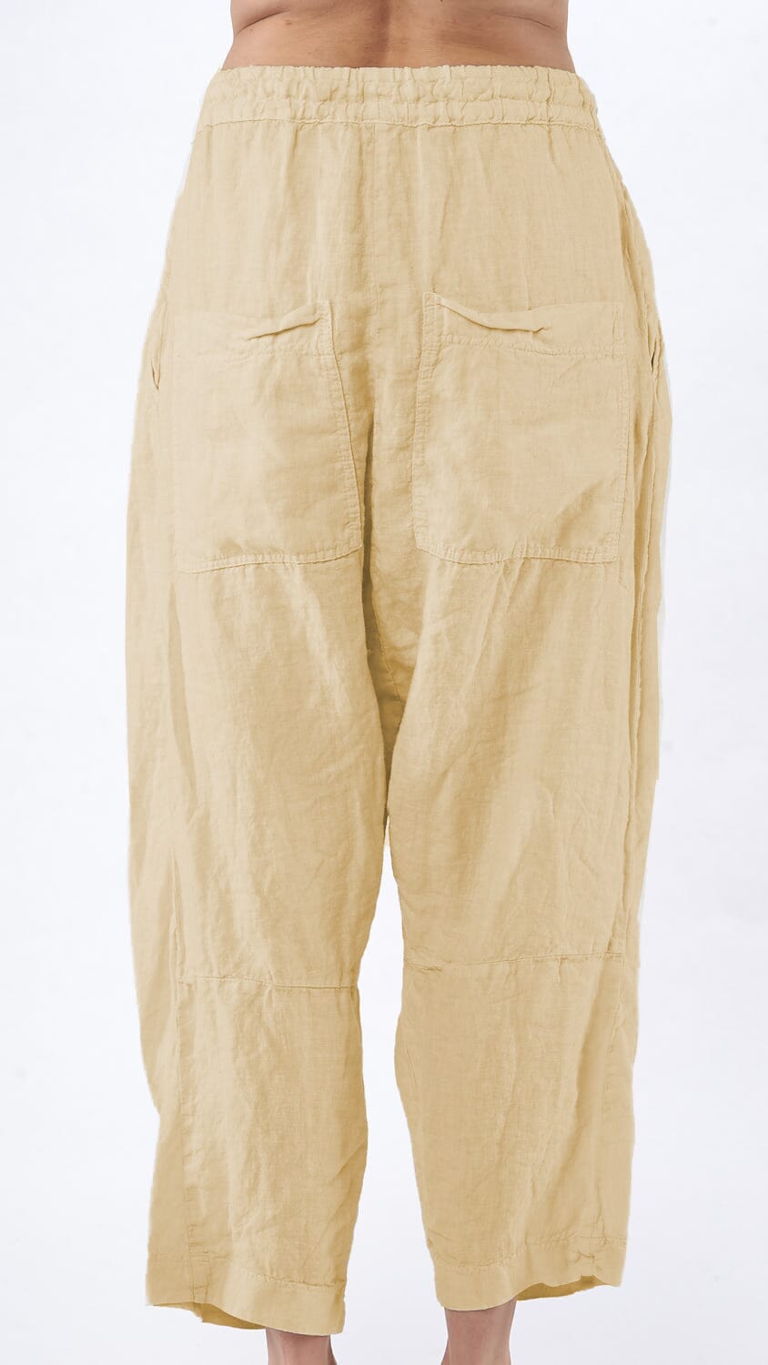 Wide Leg Drawstring Drop Crotch Trousers
